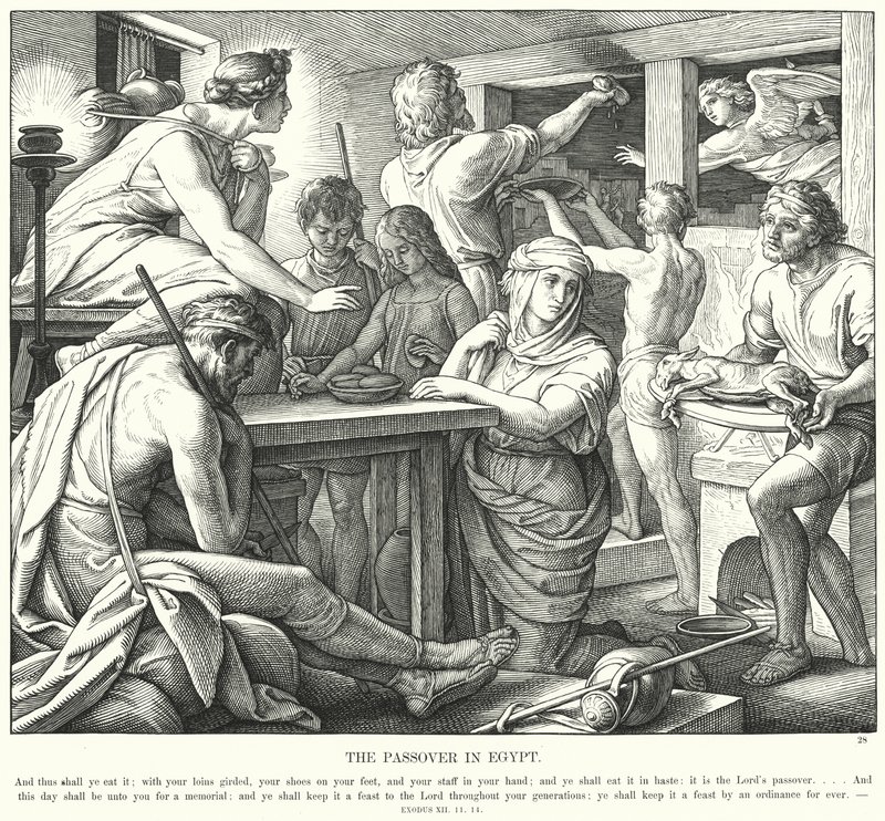 Pészach Egyiptomban (metszet) alkotó: Julius (after) Schnorr von Carolsfeld
