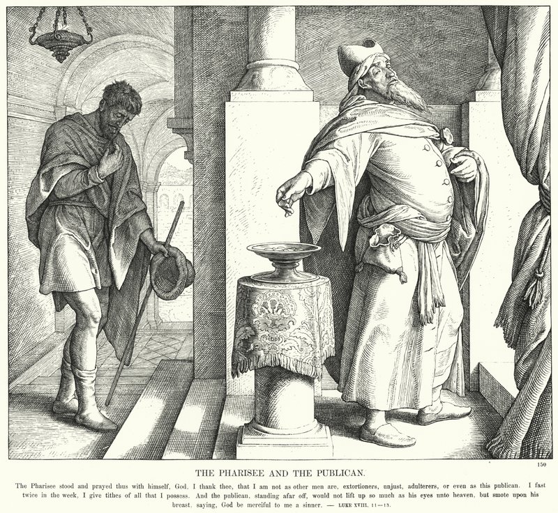 A farizeus és a vámszedő (metszet) alkotó: Julius (after) Schnorr von Carolsfeld