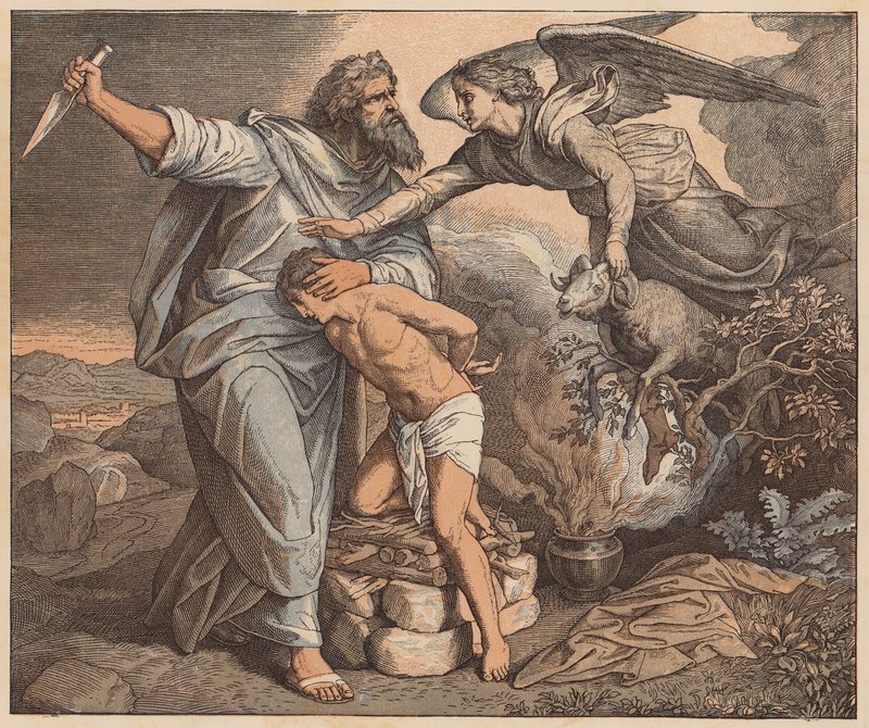 Izsák feláldozása, 1Mózes, XXII. alkotó: Julius (after) Schnorr von Carolsfeld