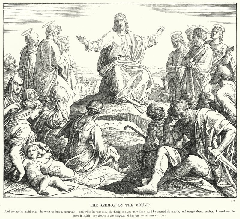 Hegyi beszéd (metszet) alkotó: Julius (after) Schnorr von Carolsfeld
