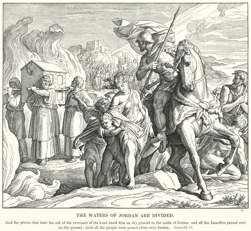 A Jordán vize kettévált (metszet) alkotó: Julius (after) Schnorr von Carolsfeld