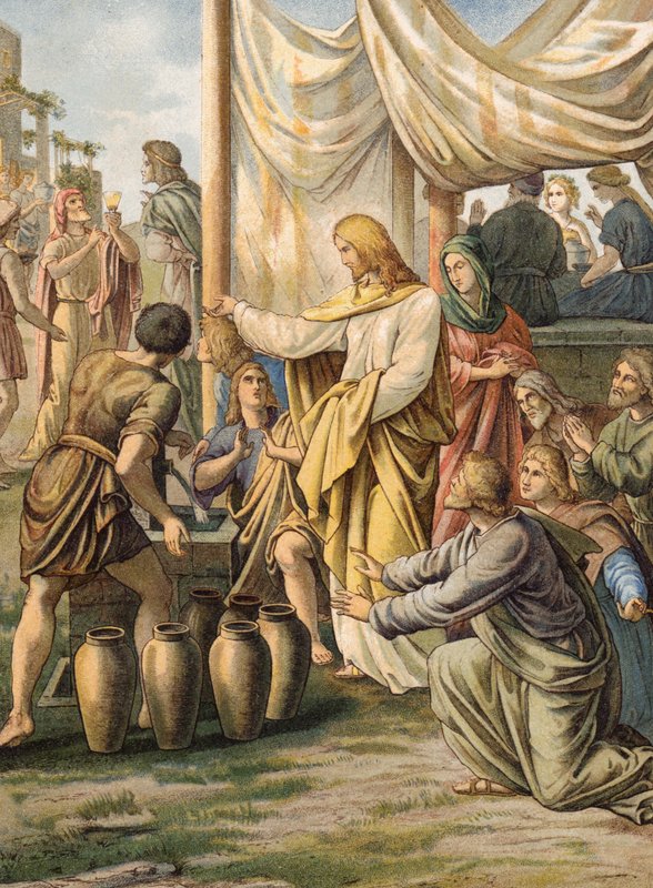 A kánai menyegző (színes litográfia) alkotó: Julius (after) Schnorr von Carolsfeld