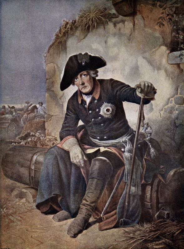 Nagy Frigyes, Poroszország királya (színes litó) alkotó: Julius Friedrich Anton (after) Schrader