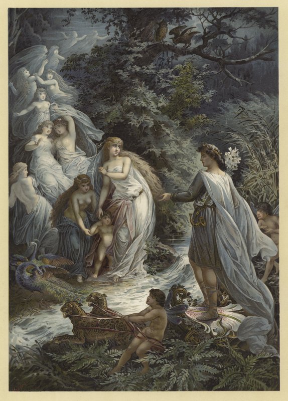 Illusztráció: Szentivánéji álom (chromolitho) alkotó: Julius Hoeppner