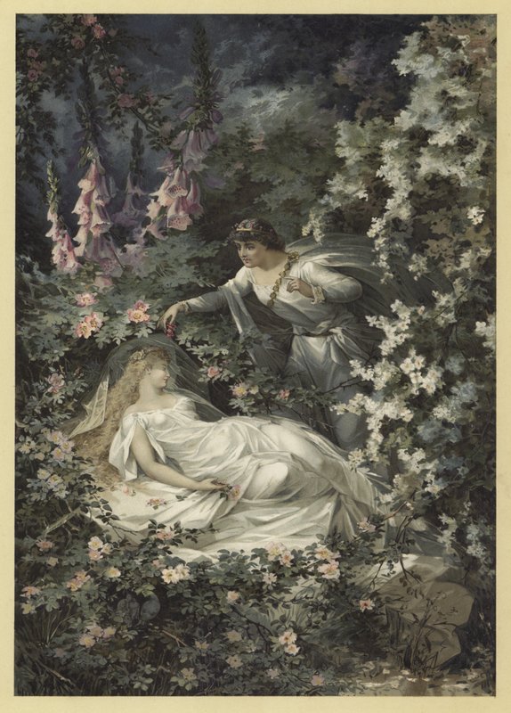 Illusztráció: Szentivánéji álom (chromolitho) alkotó: Julius Hoeppner