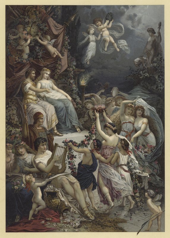 Illusztráció: Szentivánéji álom (chromolitho) alkotó: Julius Hoeppner