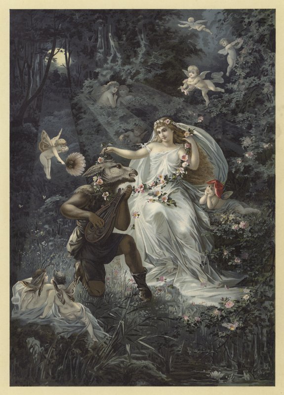 Illusztráció: Szentivánéji álom (chromolitho) alkotó: Julius Hoeppner