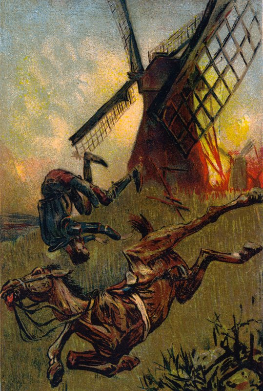 Illusztráció Don Quijote számára alkotó: Julius Schlattmann