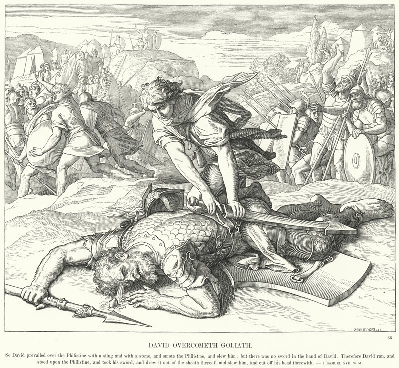 Dávid legyőzi Góliátot alkotó: Julius Schnorr von Carolsfeld