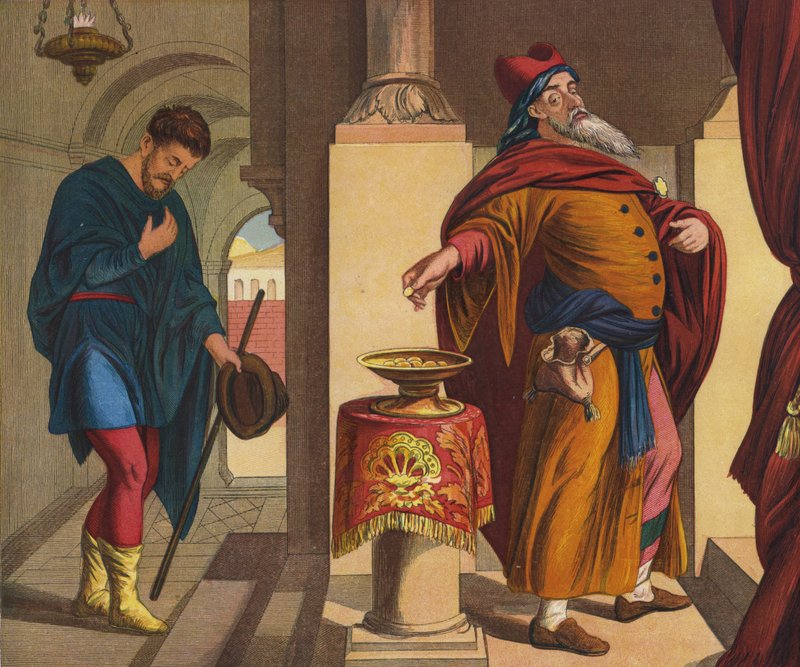A farizeus és a vámszedő alkotó: Julius Schnorr von Carolsfeld