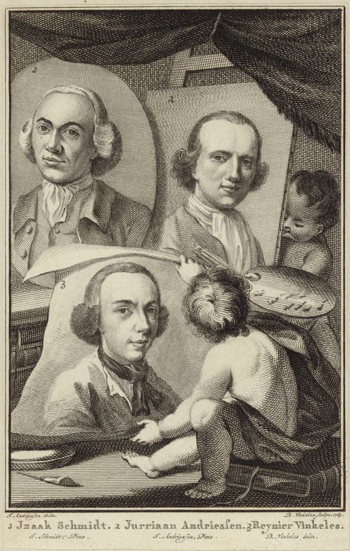 Izaak Schmidt, Jurriaen Andriessen és Reinier Vinkeles portréi alkotó: Jurriaan Andriessen