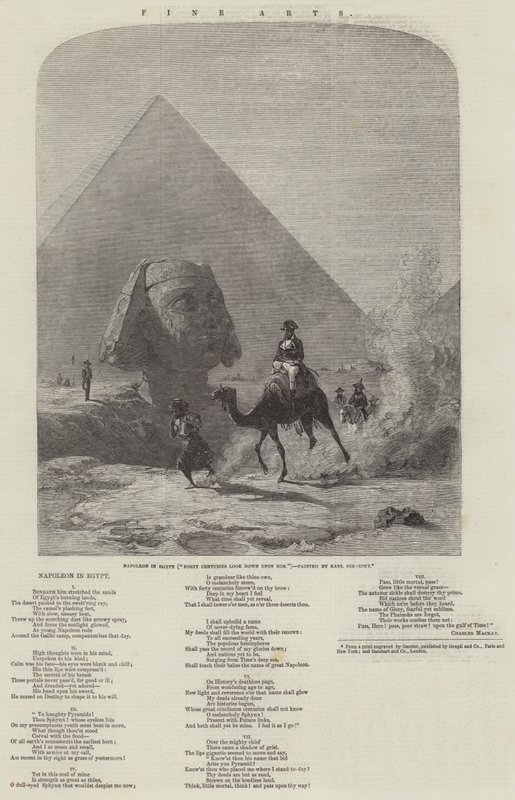 Napóleon Egyiptomban (Negyven évszázad lenéz rá) alkotó: Karl Girardet
