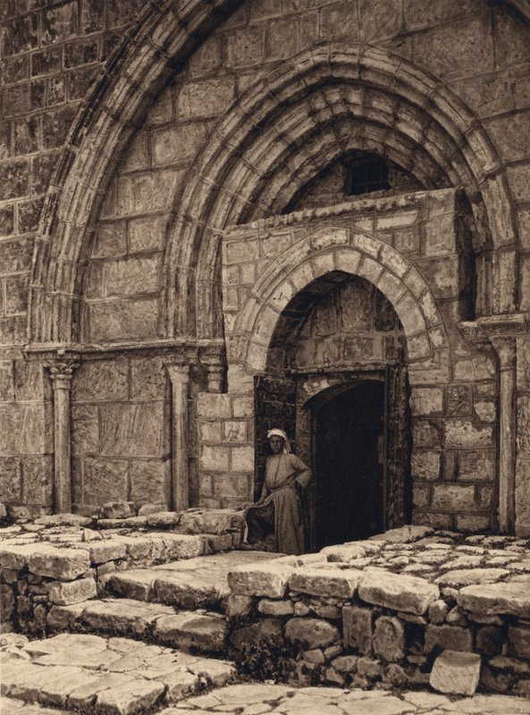 Jeruzsálem, a Szűz sírjának temploma, Portál (f/w fotó) alkotó: Karl Grober