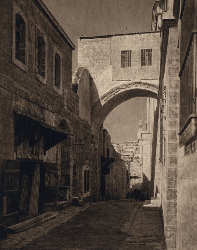 Jeruzsálem, Ecce Homo-Arch (f/w fotó) alkotó: Karl Grober