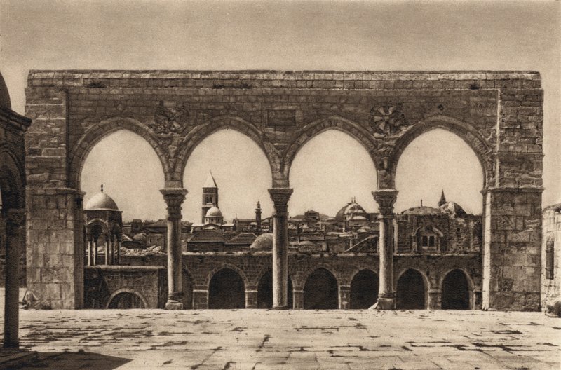Jeruzsálem, a templom helye (f/w fotó) alkotó: Karl Grober