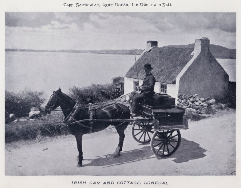 Ír autó és kunyhó, Donegal (f/w fotó) alkotó: Karl Karlovich Piratsky