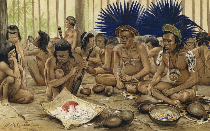 A közép-brazíliai bororo indiánok halottak ünnepe alkotó: Karl Von den Steinen