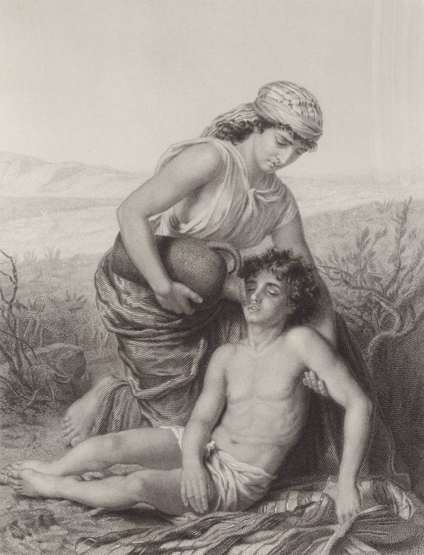 Hágár és Izmael alkotó: Karl Wilhelm Friedrich Bauerle