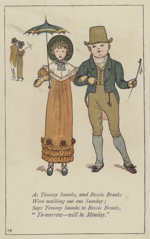 mint Tommy Snooks és Bessie Brooks (színes litho) alkotó: Kate (after) Greenaway