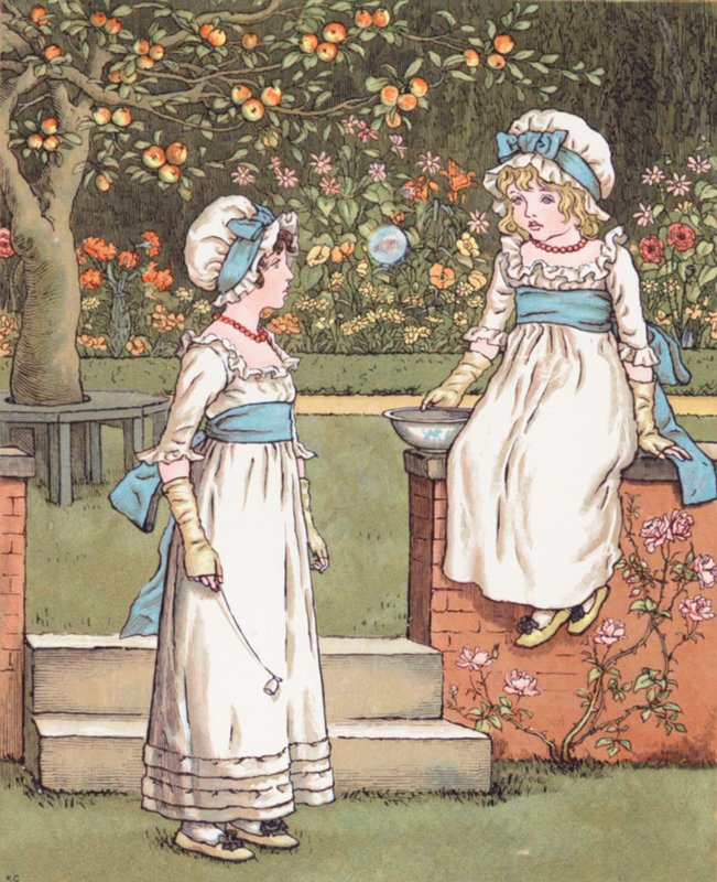 Buborékok (színes litográfia) alkotó: Kate (after) Greenaway
