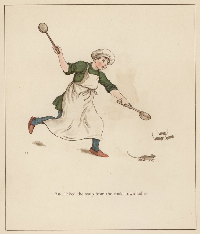 Kate Greenaway illusztrációja Robert Browning Hamelin pipája című filmjéhez (színes litó) alkotó: Kate (after) Greenaway