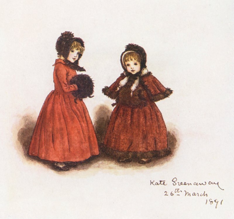 Sétálni (színes litográfia) alkotó: Kate (after) Greenaway