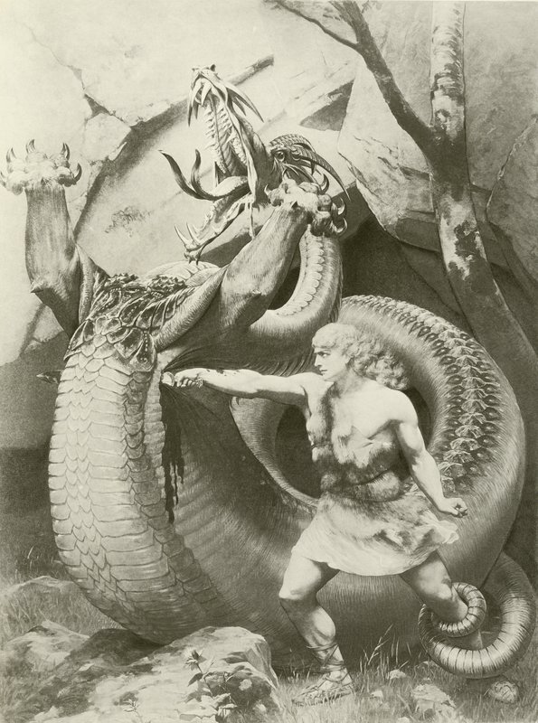 Siegfried, II. felvonás vi. jelenet (mélynyomás) alkotó: Konrad Dielitz