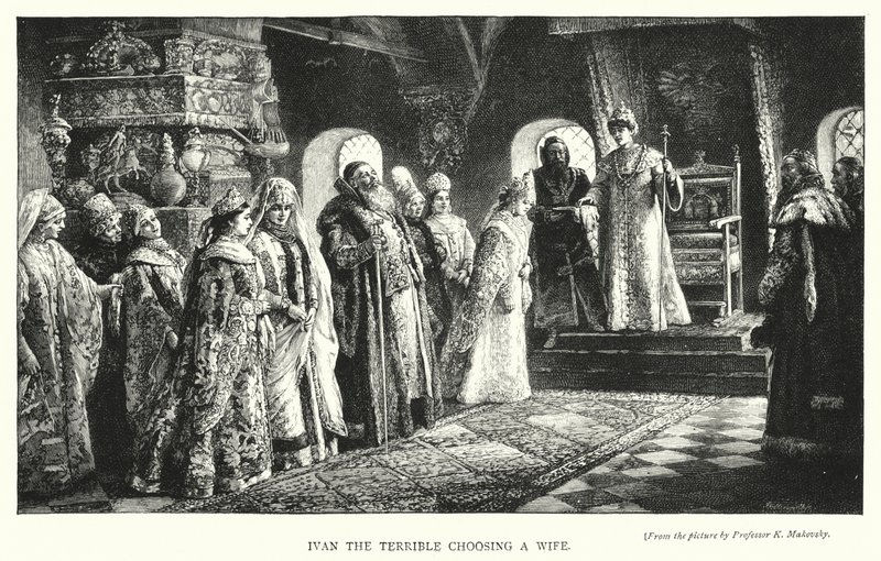 Rettegett Iván feleséget választ (metszet) alkotó: Konstantin Egorovich Makovsky