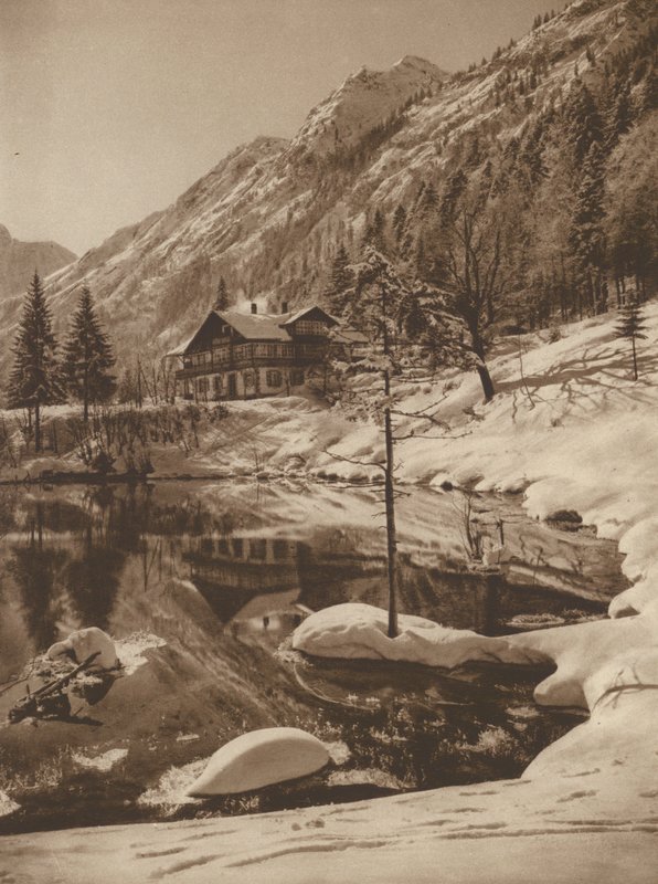 Der Christlesee bei Oberstdorf; A Christlesee Oberstdorfban (f/w fotó) alkotó: Kurt Hielscher