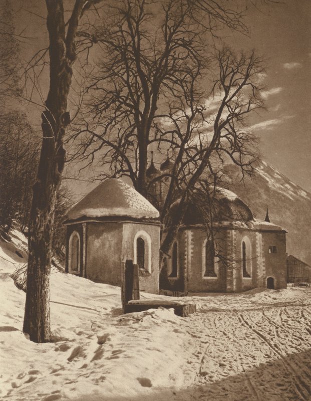 A Loretto-kápolna Oberstdorf közelében; A Loretto-kápolna Oberstdorf közelében (f/w fotó) alkotó: Kurt Hielscher