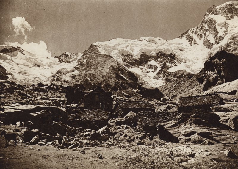Olaszország: Monte Rosa (f/w fotó) alkotó: Kurt Hielscher