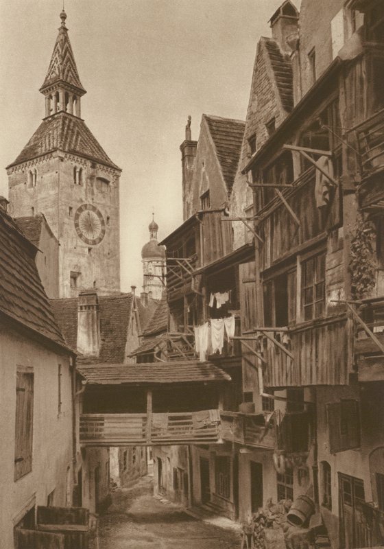 Landsberg am Lech, A Hexenwinkel; Landsberg a Lech-en, A "Hexenwinkel" (f/w fotó) alkotó: Kurt Hielscher