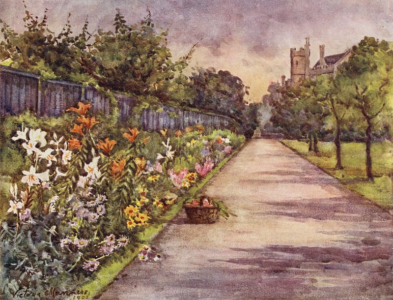 Herbaceous Border, Lambeth-palota (színes litó) alkotó: Lady Victoria Marjorie Harriet Manners