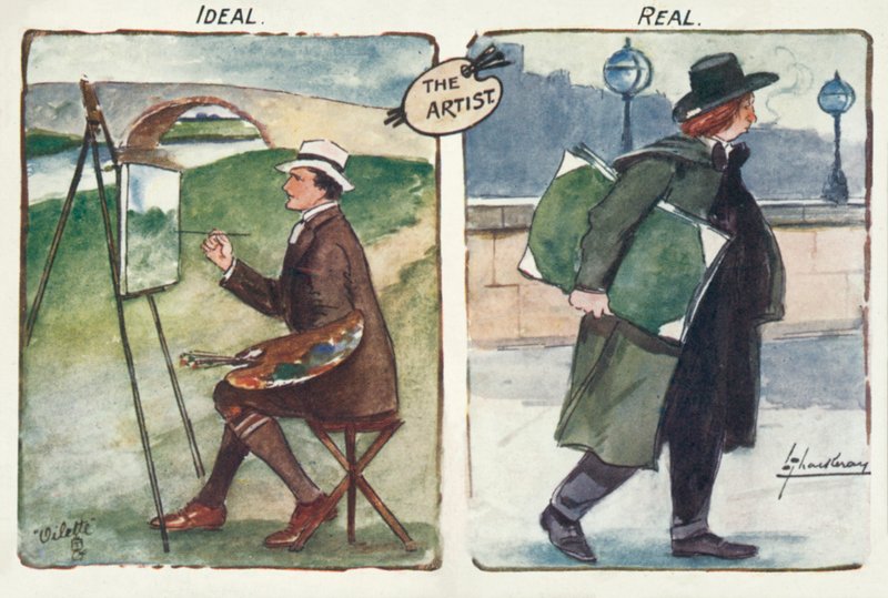 Ideális és valós (színes litográfia) alkotó: Lance Thackeray