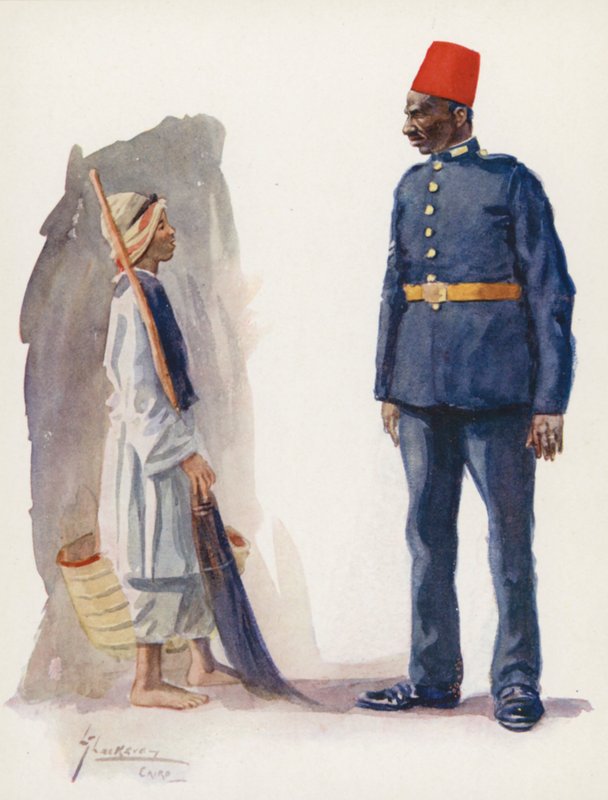 Egyiptom népe: Ascari Balis wa waled (színes litográfia). alkotó: Lance Thackeray