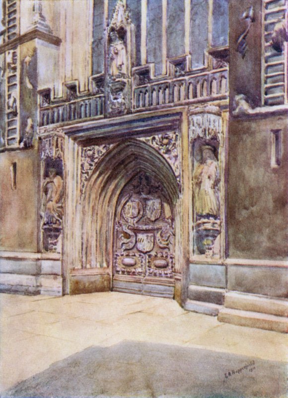Bath Abbey, West Door (színes litó) alkotó: Laura Annie Happerfield