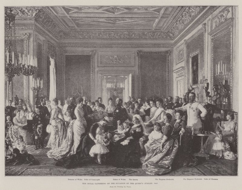 A királyi összejövetel a királynő jubileuma alkalmából, 1887 alkotó: Laurits Regner Tuxen