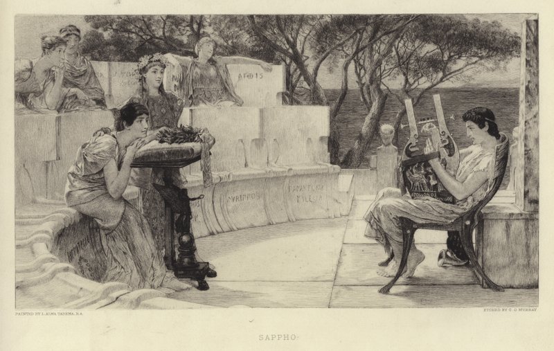 Sappho alkotó: Lawrence Alma Tadema