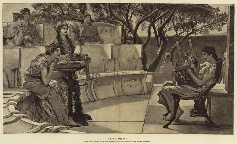 Sappho alkotó: Lawrence Alma Tadema