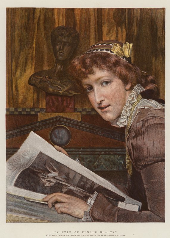 A női szépség egy típusa (chromolitho) alkotó: Lawrence Alma Tadema