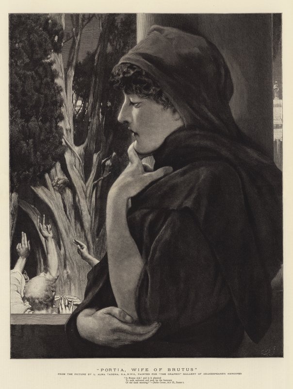 Portia, Brutus felesége alkotó: Lawrence Alma Tadema
