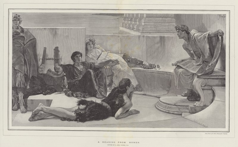Olvasmány Homérosztól alkotó: Lawrence Alma Tadema