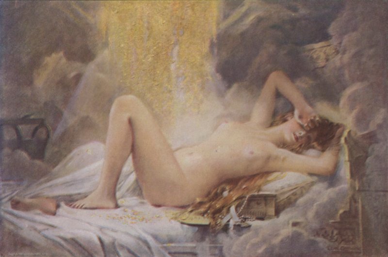Danae és az Aranyzápor alkotó: Leon Francois Comerre