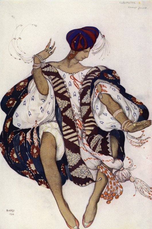 Zsidó tánc, a Kleopátra című baletthez (színes litó) alkotó: Leon (after) Bakst