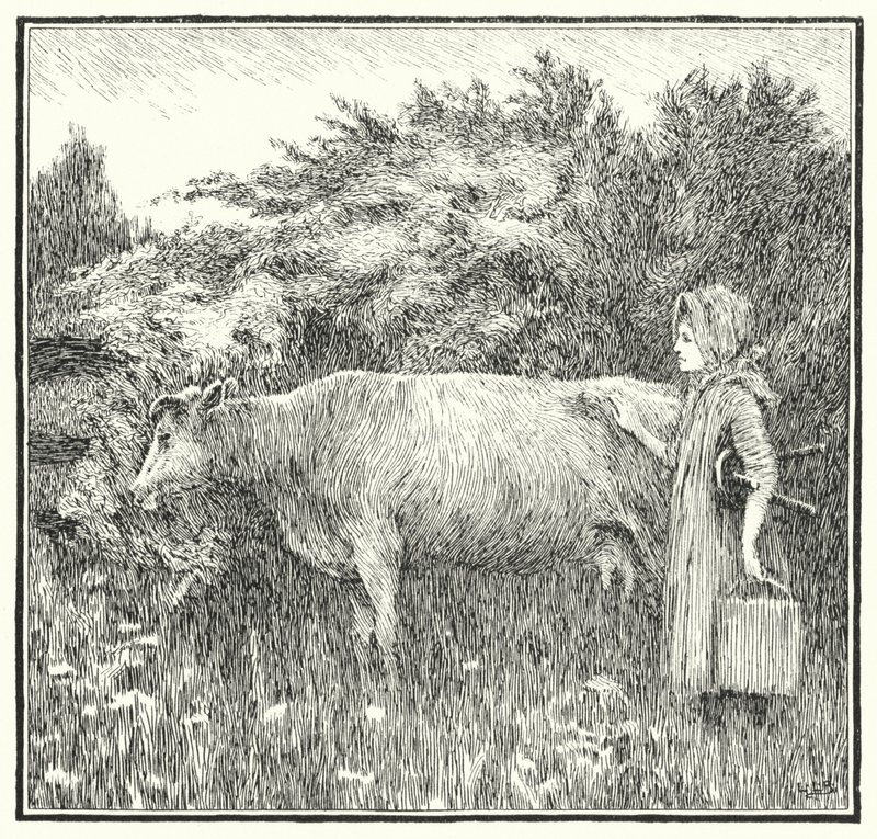 Nyugodt tehén, engedd le a tejedet (metszet) alkotó: Leonard Leslie Brooke