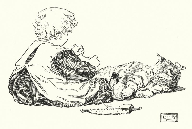 Imádom a kis cicát, olyan meleg a kabátja (metszet) alkotó: Leonard Leslie Brooke