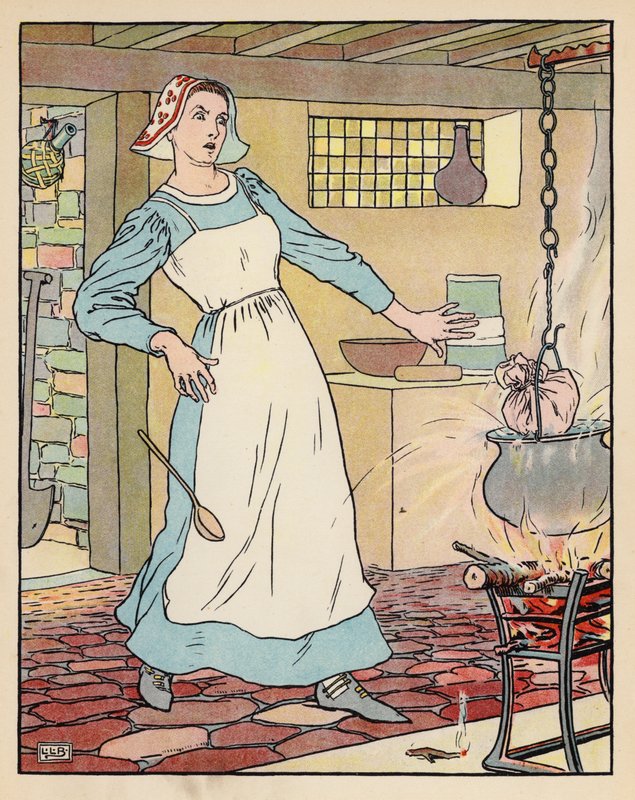 Illusztráció a Tom Thumbhoz (színes litográfia) alkotó: Leonard Leslie Brooke