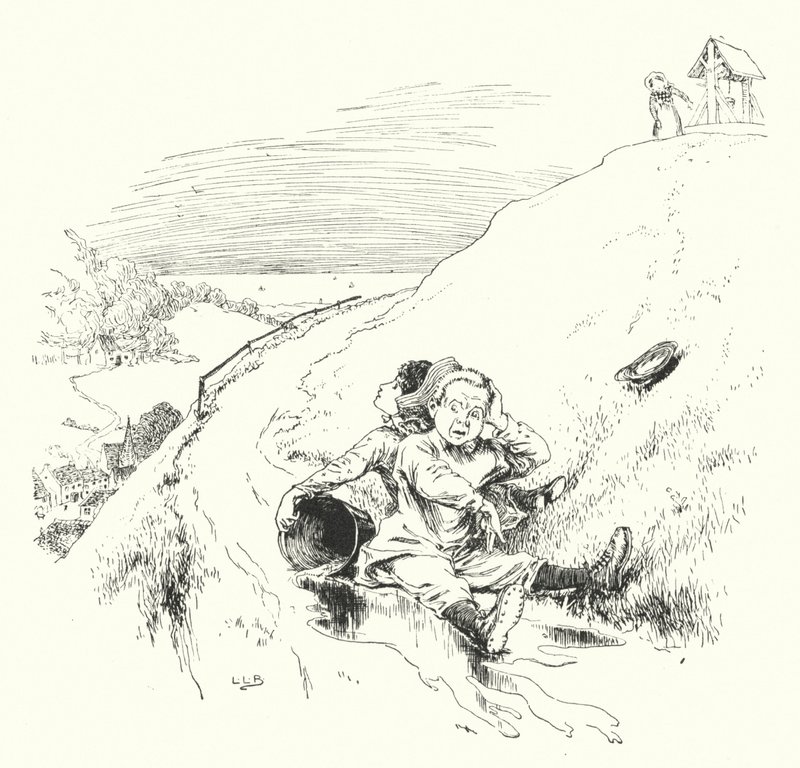 Jack és Jill felment a dombra (metszet) alkotó: Leonard Leslie Brooke
