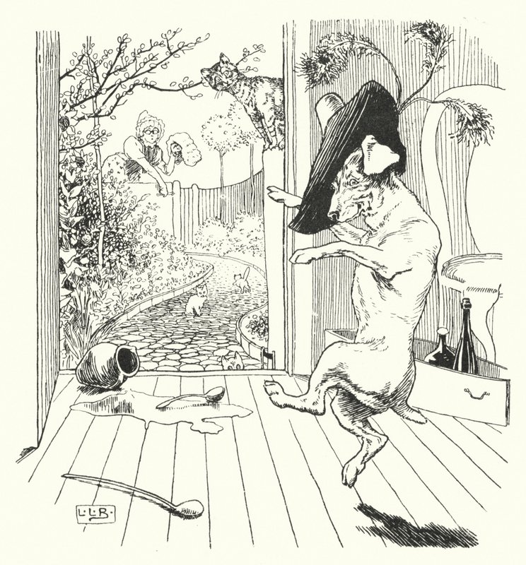Öreg Hubbard anya (metszet) alkotó: Leonard Leslie Brooke