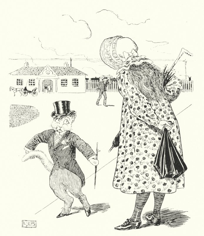 Pussy-cat, pussy-cat, hol voltál? (metszés) alkotó: Leonard Leslie Brooke